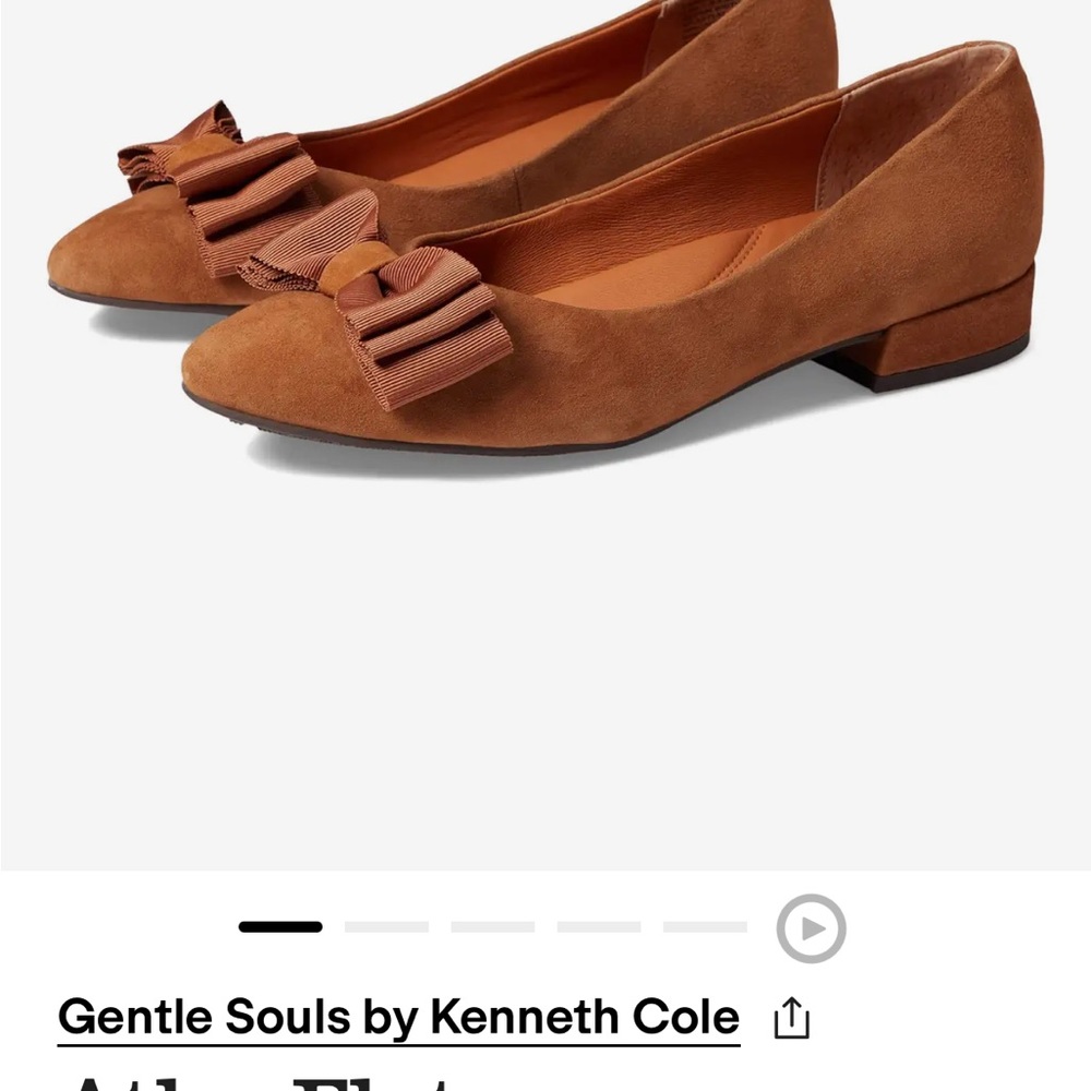 Atlas Flat Shoes in Cognac